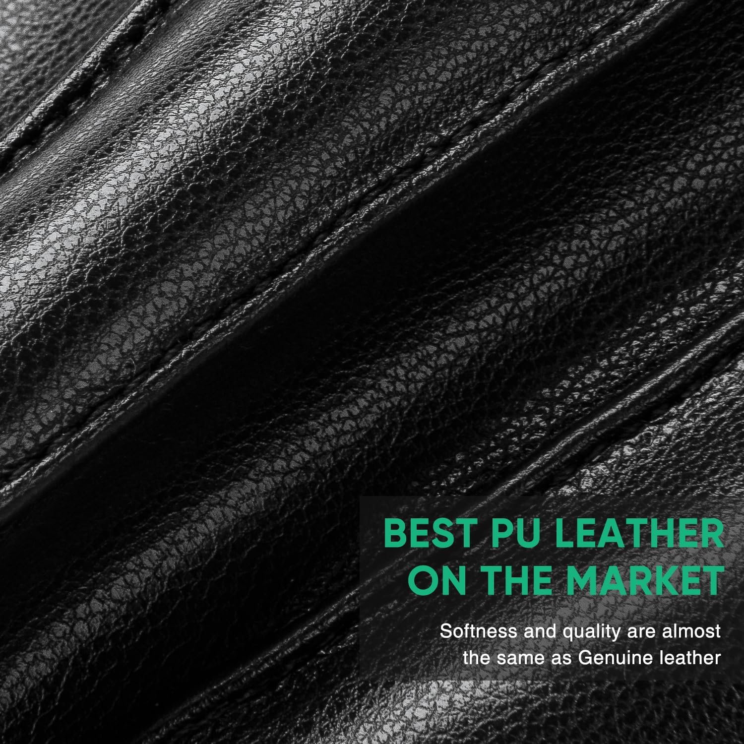 Alepo Winter PU Leather Gloves For Men, Warm Thermal Touchscreen Texting Typing Dress Driving Motorcycle Gloves Wool Lining - Image 10